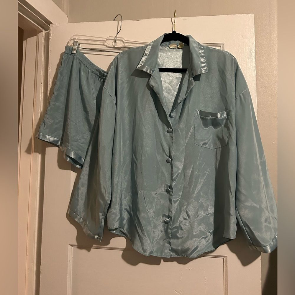 Victoria’s Secret Silky Blue Pajama Set